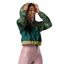 Load image into Gallery viewer, Emerald cropped windbreaker
