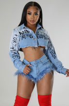 Load image into Gallery viewer, Graffiti Denim Jacket
