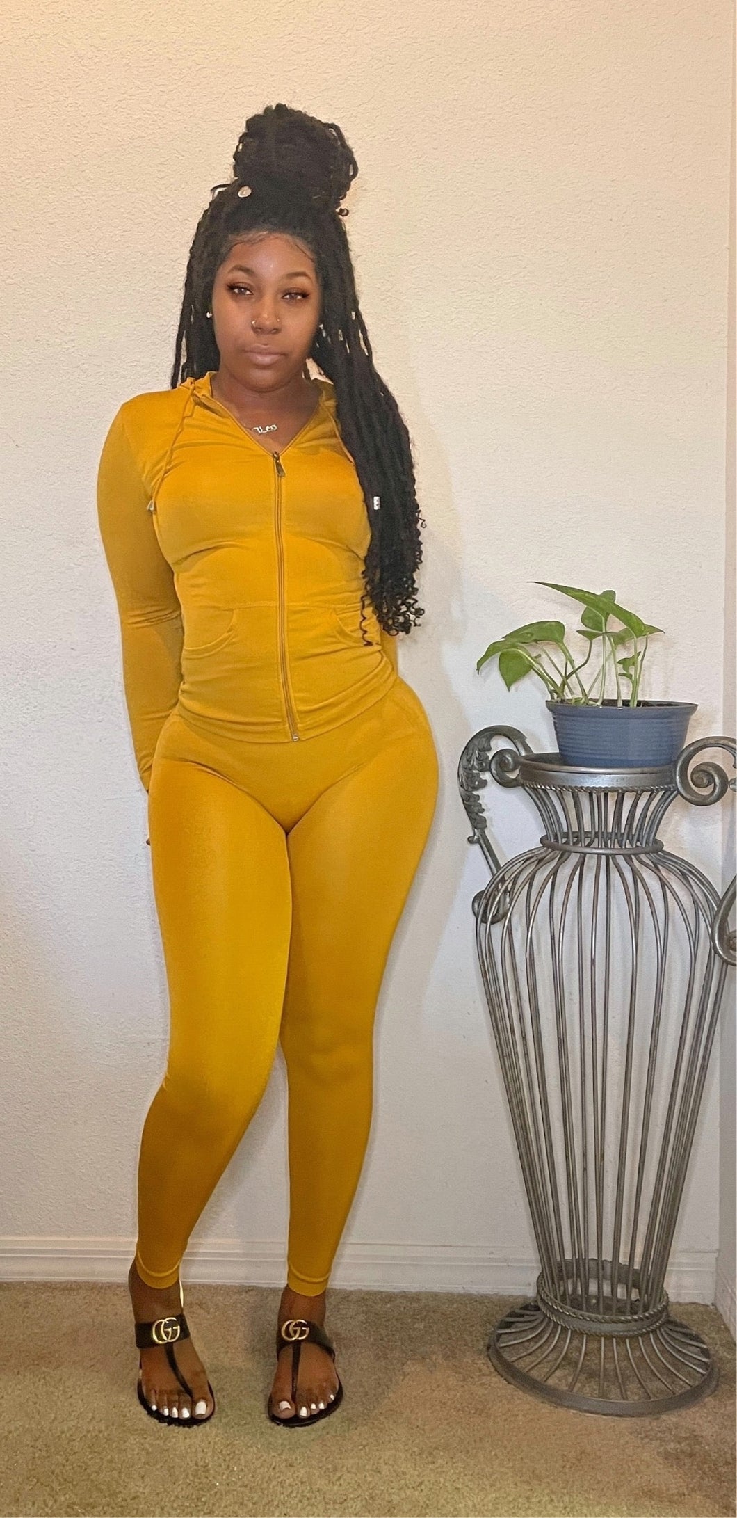 Get A Grip Legging Set (Mustard)