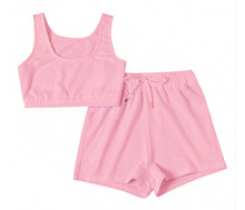 Load image into Gallery viewer, Lounge Short Set (Pink)
